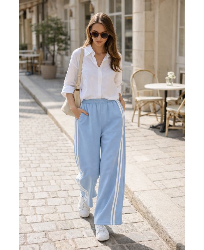 Comfy pants 2 stripes blue
