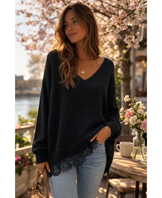 Lace pull Black