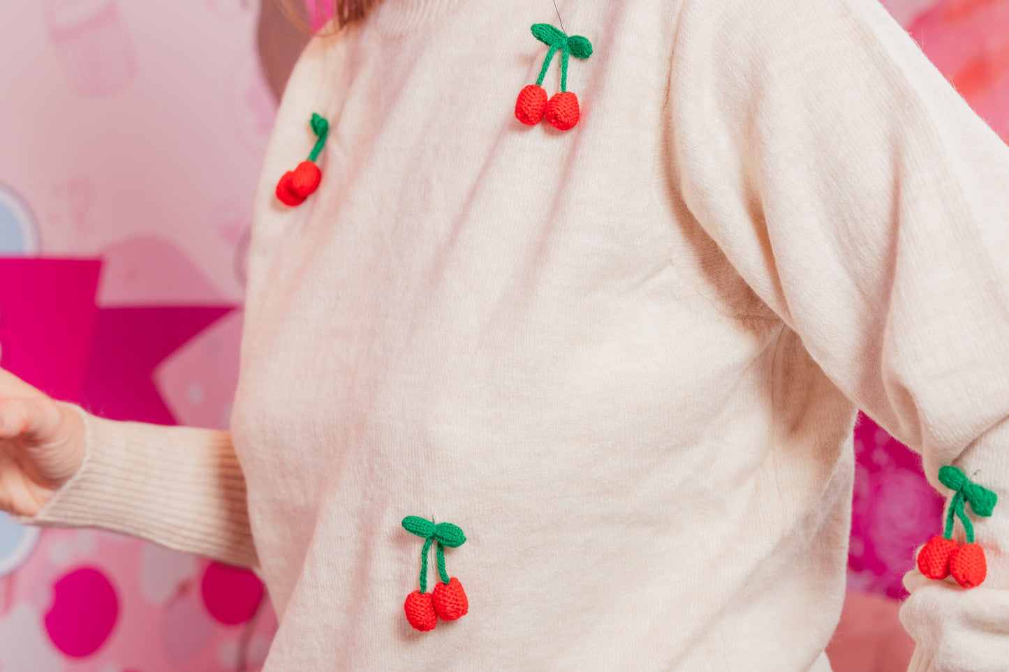 cherry sweater