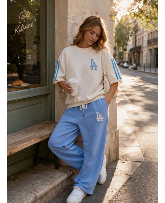 Blue jogging LA