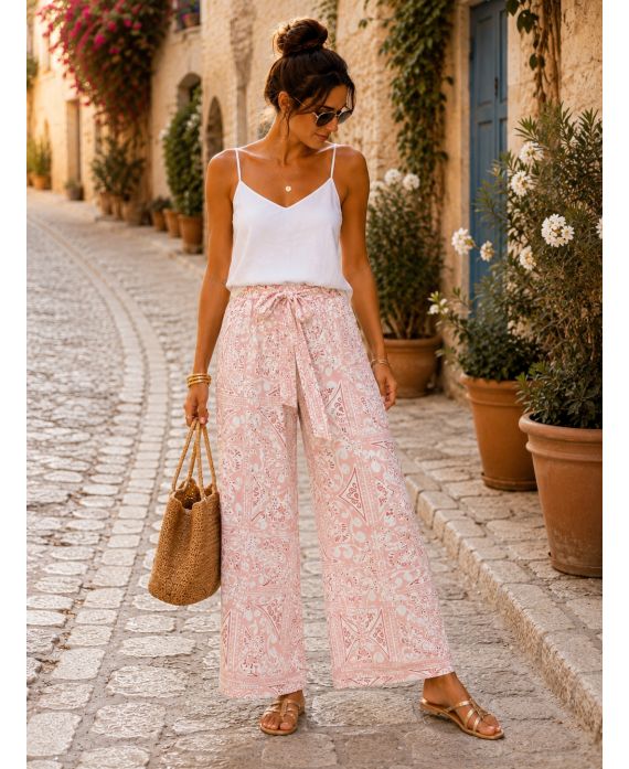 Summer pants sjaal print