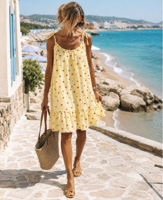 HEART dress yellow