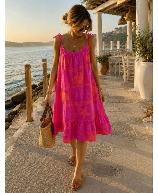 SEA SHELL DRESS PINK