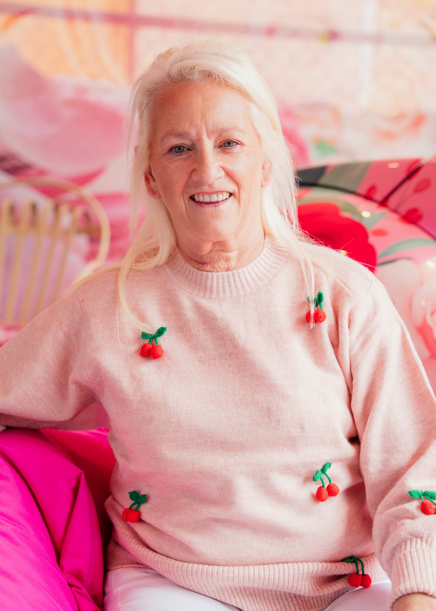 cherry sweater