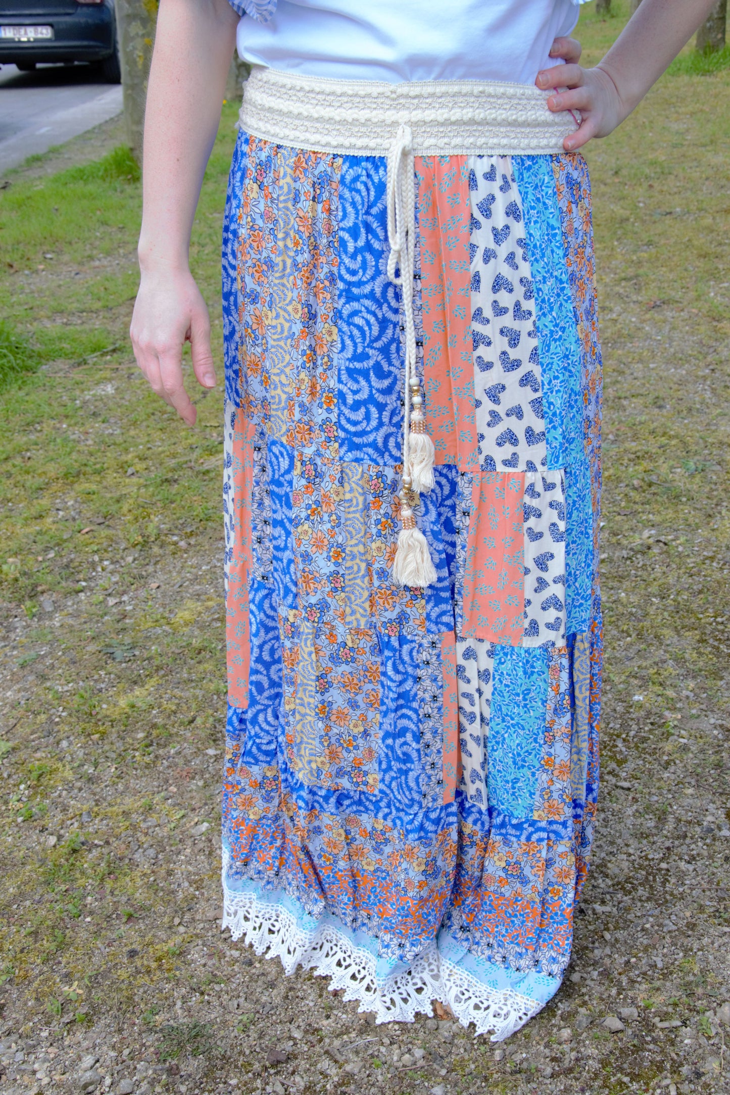 ibiza skirt blue&orange