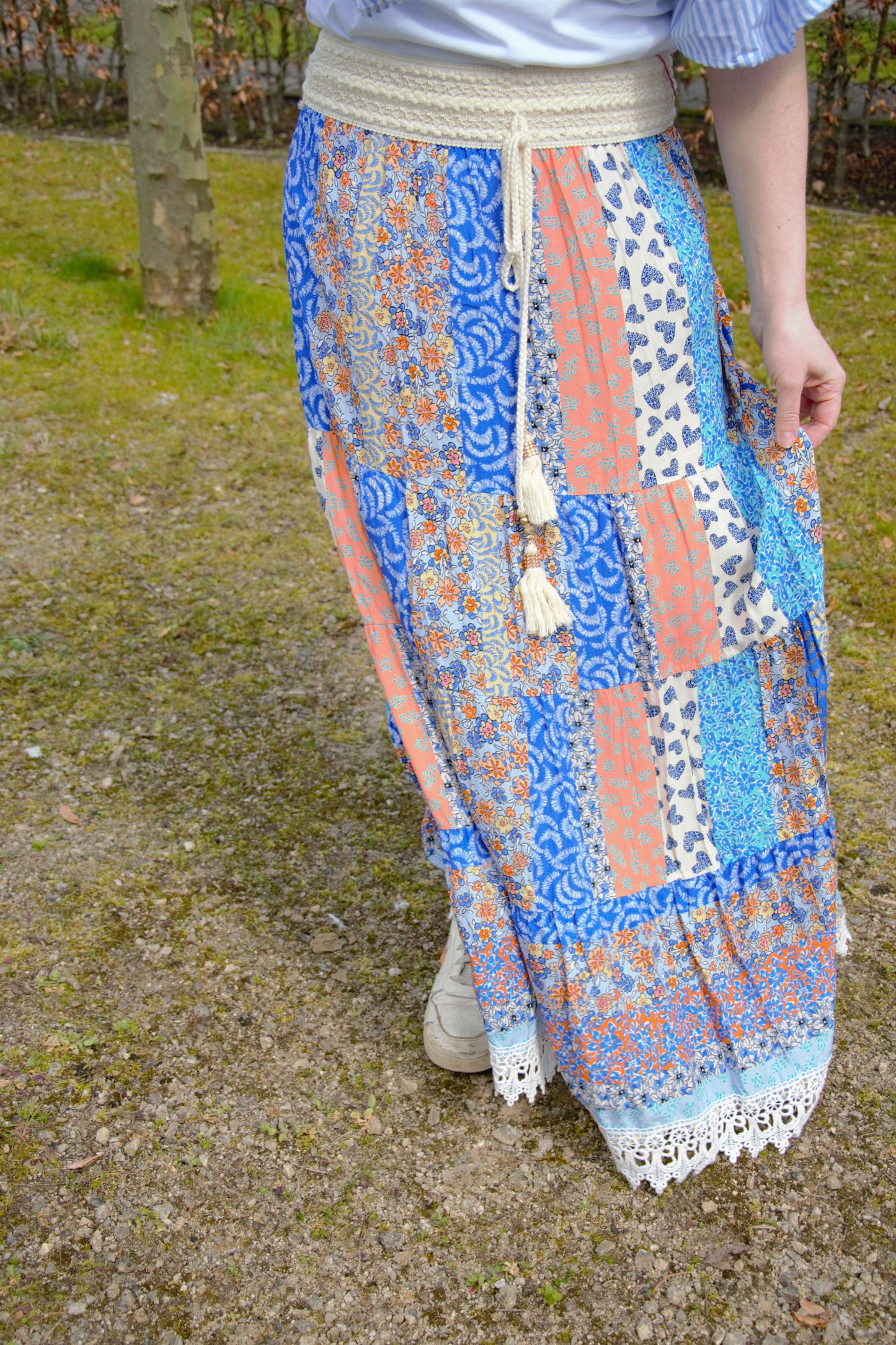 ibiza skirt blue&orange